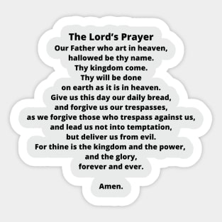 The Lord's Prayer Sticker